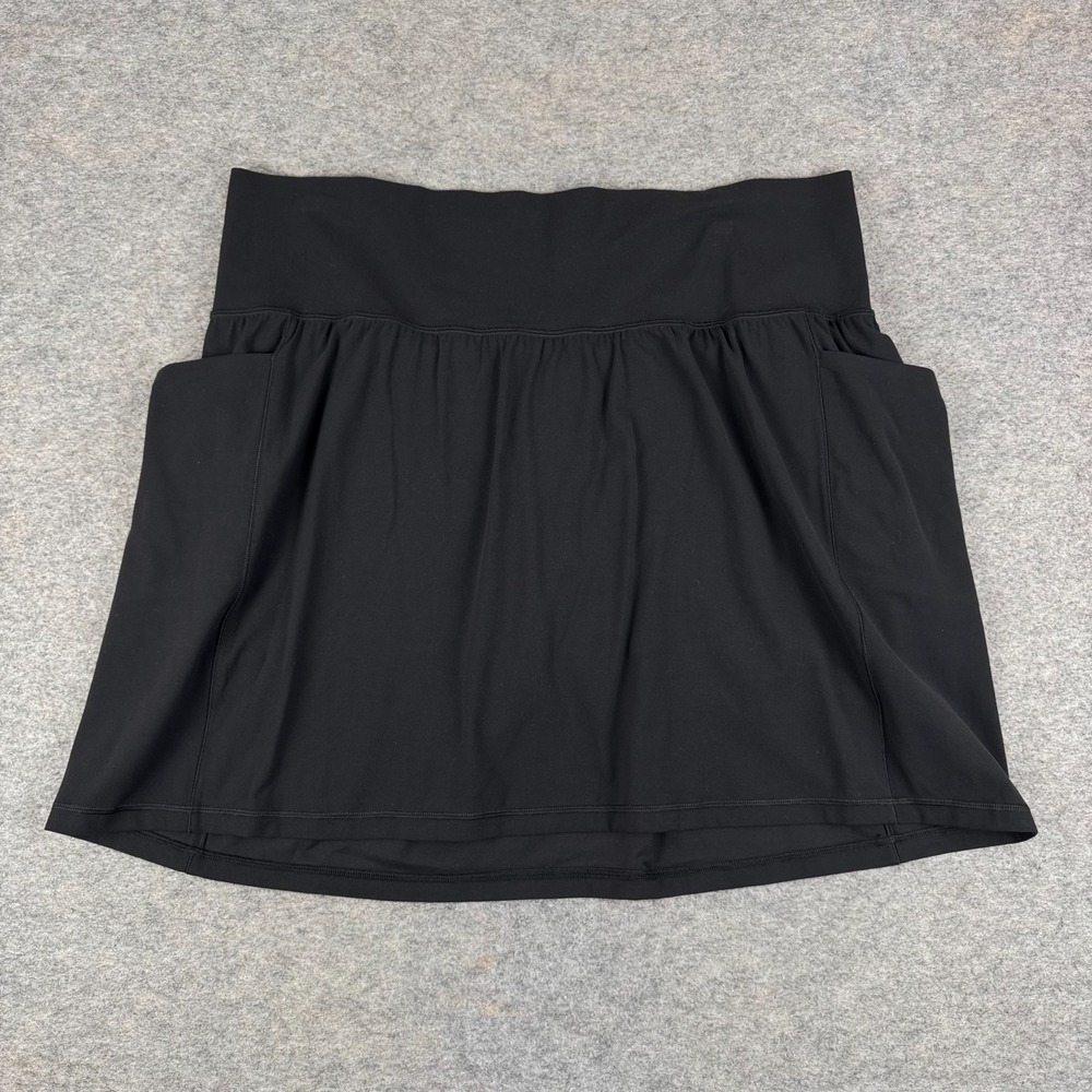 Athleta Salutation Stash Pocket 16.5" Skort Skirt Lined Black Womens Plus 2X